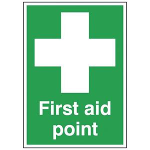 100x250mm First Aid Point - Self Adhesive